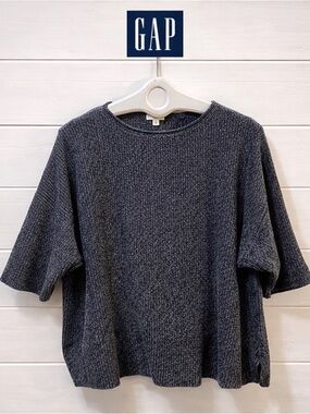 GAP Navy Knit Short Sleeve Sweater M/L